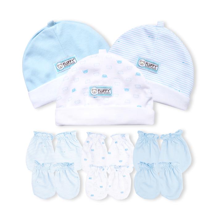 Gambar FLUFFY Bundling Topi Dan Sarung Tangan Kaki (Isi 3Pasang) TSTK3 MIX NB - Biru, 0-3 Bulan dari Fluffy Baby Store Kota Administrasi Jakarta Timur 4 Tokopedia