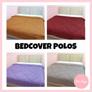Bedcover Polos Rosewell Tanpa Sprei Bahan Microtex