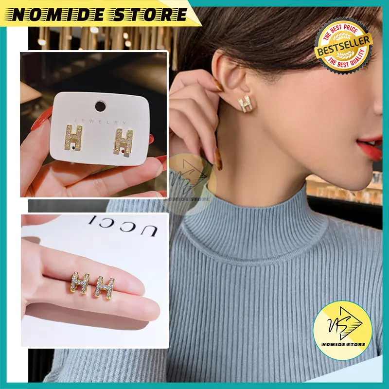 ANTING KOREA TITANIUM ELEGANT BENTUK H ANTING TUSUK ANTI KARAT ANT54