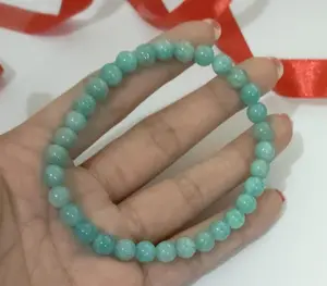Bracelet / Gelang russian amazonite 6mm Natural Top Grade