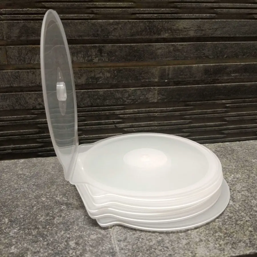 Tempat CD / DVD Case Kerang Casing Oval Bulat Plastik