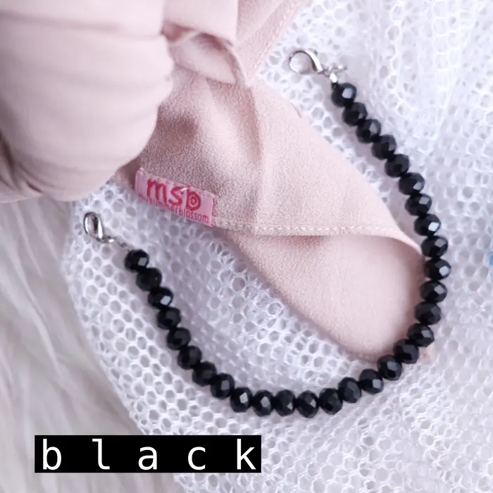 Gambar MSB PREMOUM Konektor Masker Hijab Premium Kristal Ceko Exclusive Infinity - ceko black dari mysummerblossom Kota Administrasi Jakarta Selatan 5 Tokopedia