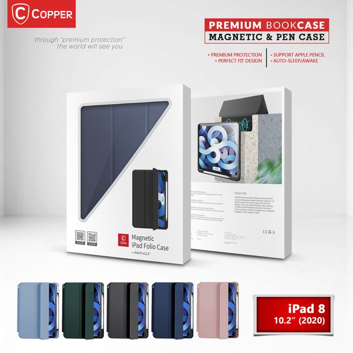 Gambar COPPER iPad 8 / 10,2" (2020) - Magnetic Case | Magnetic Slim Casing - - Hitam dari Copper Samarinda Official Kota Samarinda Tokopedia