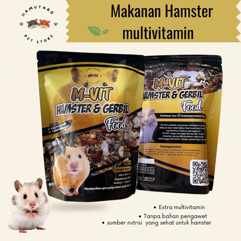 Makanan hamster plus multivitamin ( 1kg) 0