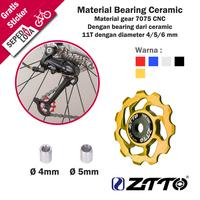 Gambar Pulley RD Sepeda Jockey Wheel ZTTO 11T 4 5 6 mm Ceramic Bearing - Merah dari Sepedalova Kota Serang 4 Tokopedia
