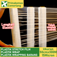 Gambar PLASTIK STRETCH FILM/PLASTIK WRAP/PLASTIK WRAPPING BARANG 50CMx300M dari PRIMAKEMAS CEMERLANG Kota Administrasi Jakarta Barat 2 Tokopedia