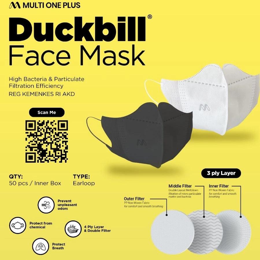 masker duckbil isi 50 multi one plus