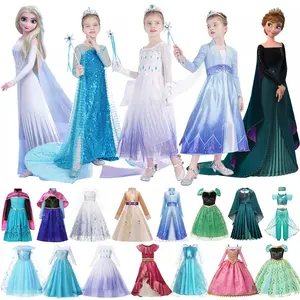 DRESS ANAK KOSTUM FROZEN ELSA BAJU PRINCESS ANAK KECIL PEREMPUAN