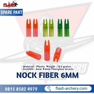 Nock Arrow fibber Musen/elong 6mm Murah Original
