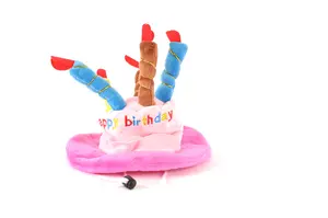 Birthday Hat Plush Toys - Topi Ultah Anjing Kucing - Plush Toys