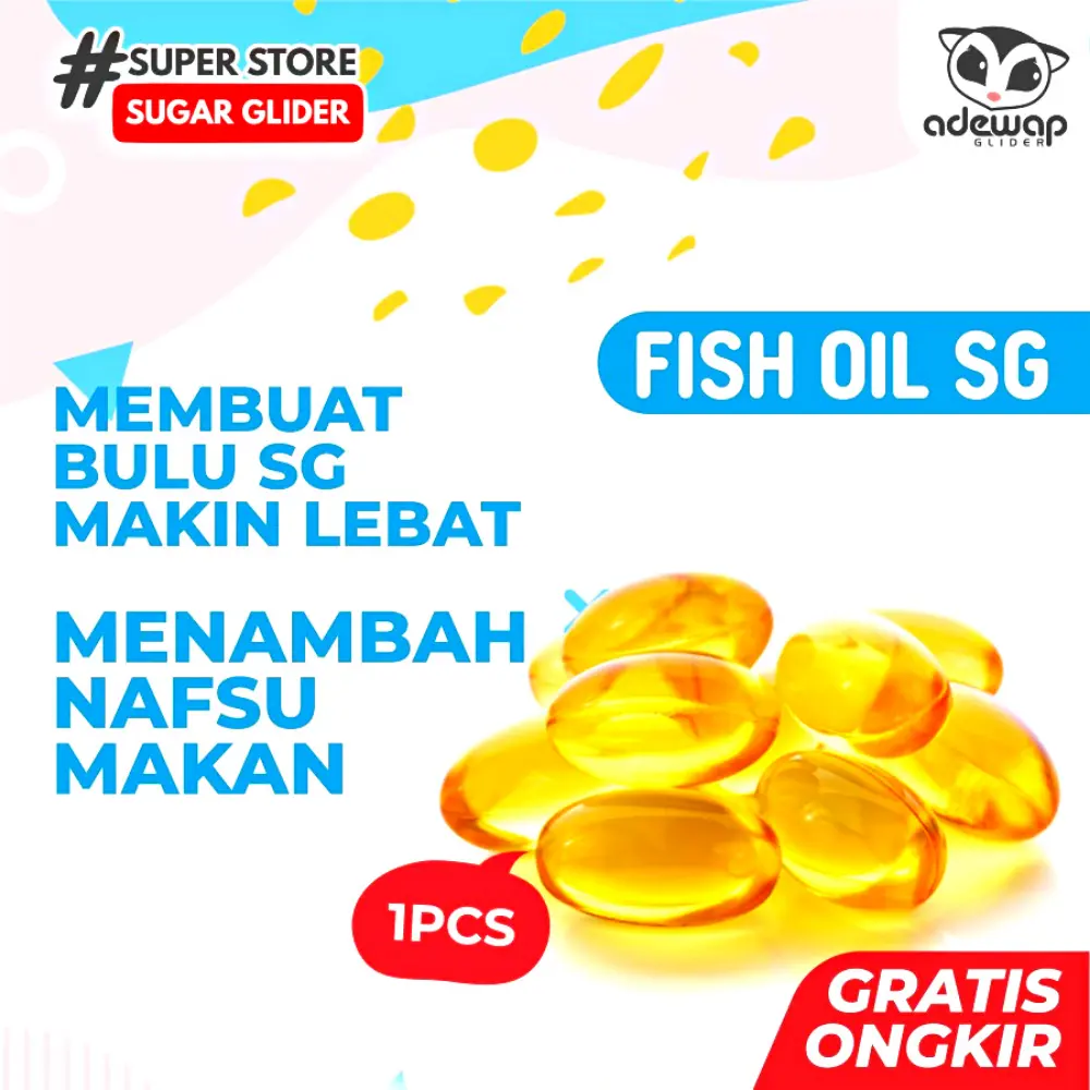 Fish Oil / Minyak Ikan Nutrisi & Vitamin Hewan Sugar Glider Kucing