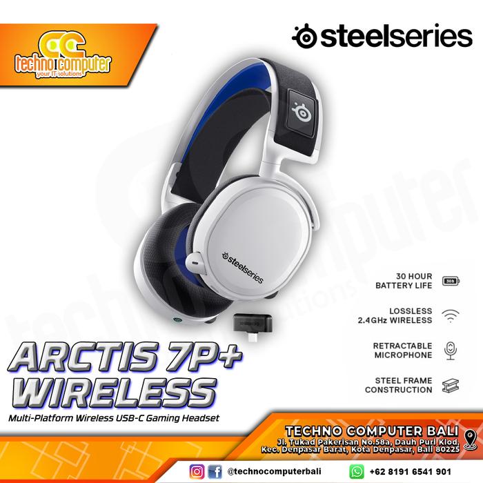 Gambar HEADSET GAMING SteelSeries Arctis 7P+ Wireless Gaming Headset dari Techno Computer Bali Kota Denpasar Tokopedia