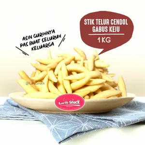 Stik Telur Cendol Gabus Keju Sarikaya Renyah Snack Kiloan 1000gr