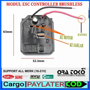 modul board esc controller impact wrench drill brushless untuk jld dll