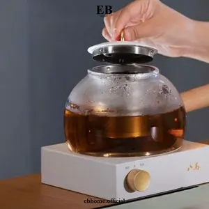 Pemanas Kopi Teh / Teapot 600ml Set / Warmer Coffee EB Home 9/1