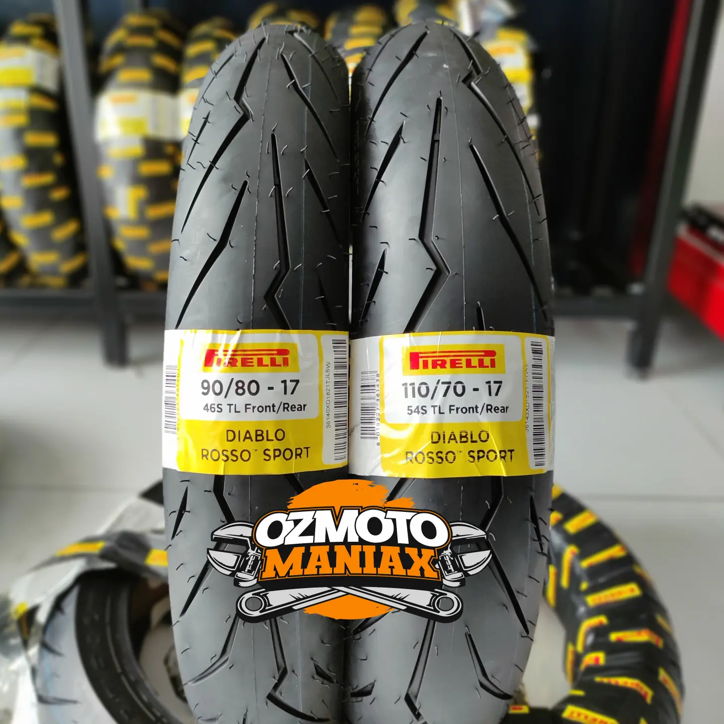 Paket Ban Pirelli Diablo Rosso Sport 90/80-17 & 110/70-17 Ninja R/RR