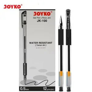 Pen Bolpen Gel JK-100 Joyko ( 12 PCS ) tinta  Hitam  Stationery