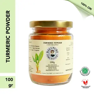 Bali Pure Kunyit Bubuk 100gr - Turmeric Powder 100% Organik Segar Tanpa Pengawet & Bahan Kimia - Bumbu Masakan Herbal Alami