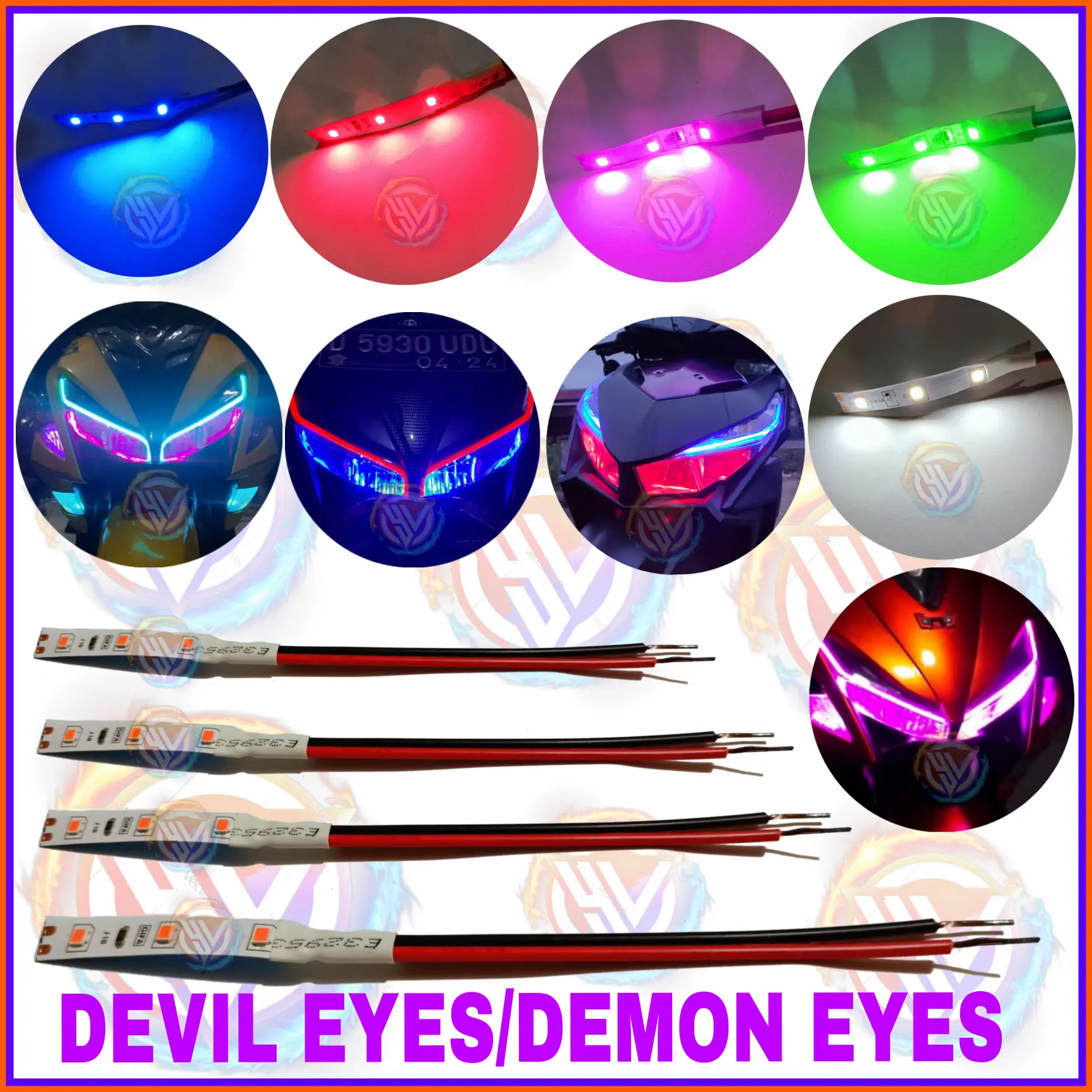 LAMPU LED DEVIL EYES 3 TITIK DEMON EYES