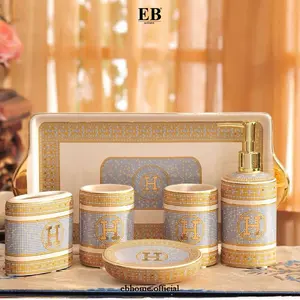 Peralatan Kamar Mandi Set Luxury Bathroom Hampers Gift EB Home 28/14