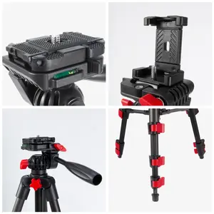 TAKARA ECO-173A Tripod Aluminium Ringan dengan Built-in Phone Holder MPH-A, Tas Tripod & Holder Telepon Gratis, Desain Compact untuk Traveling - Camera