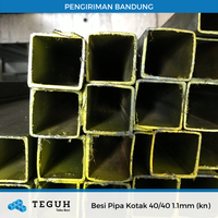 Gambar Besi Pipa Kotak 40/40 1.1mm (kn) dari Teguh tokobesi Kota Bandung 1 Tokopedia