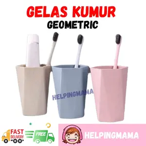 Gelas Kumur Tootbrush Gargle Geometric Cup Gelas Serbaguna Cangkir Mug