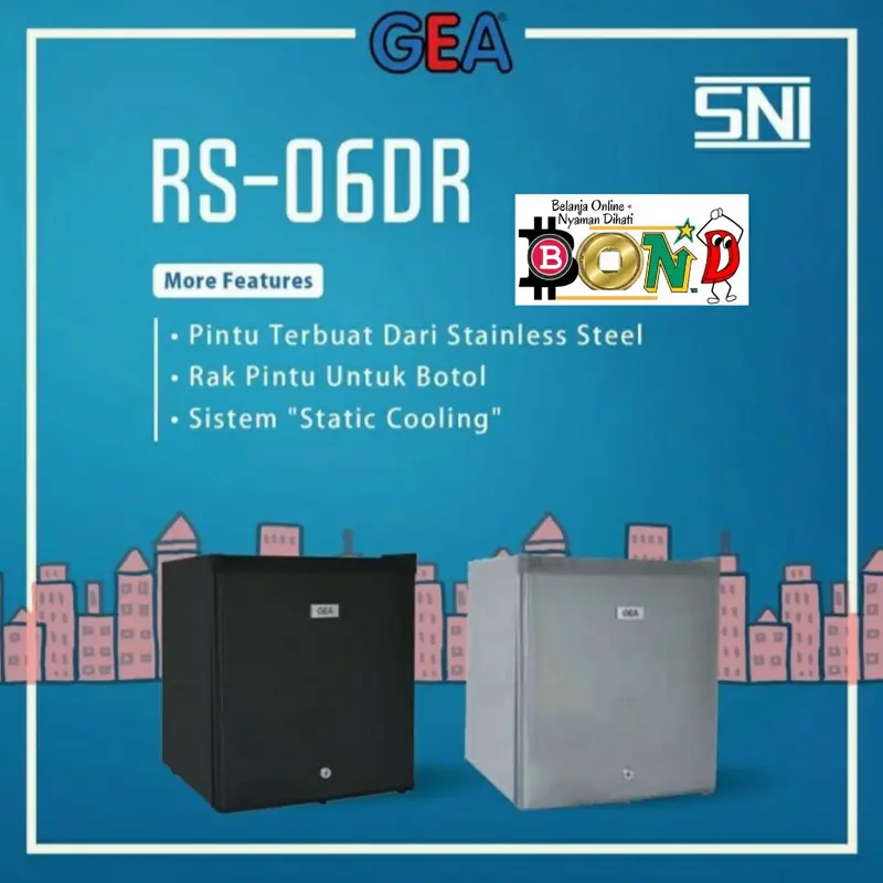 GEA Kulkas Portable RS 06DR | RS-06DR Mini Bar 2 warna Garansi Resmi 1