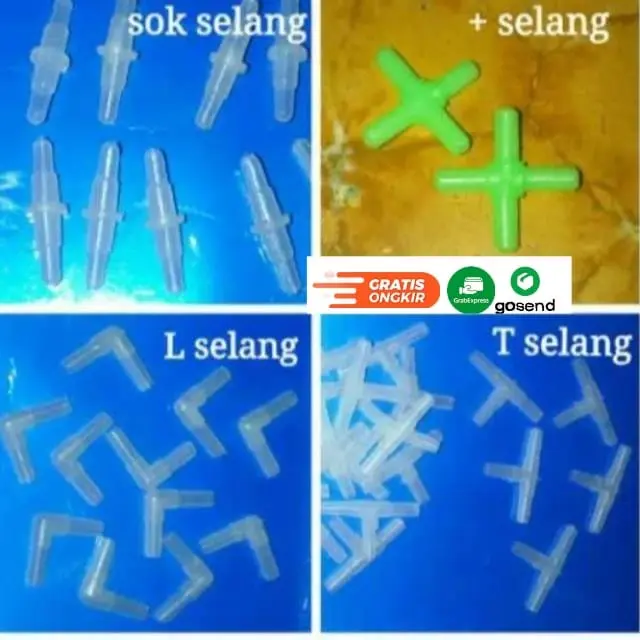 Sambungan Selang Aerator L , T, Tee 5mm Aquarium Aquascape, Bak Kolam