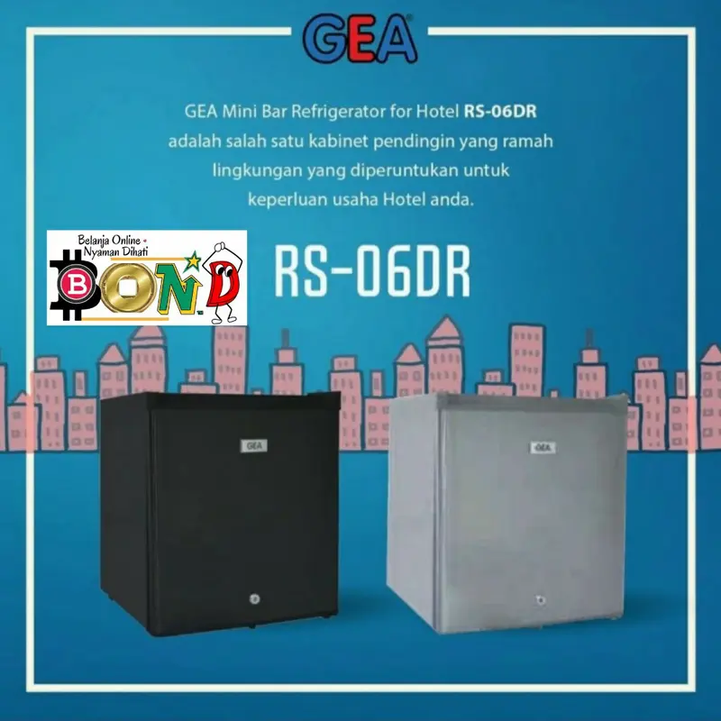 GEA Kulkas Portable RS 06DR | RS-06DR Mini Bar 2 warna Garansi Resmi 0