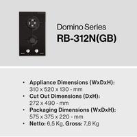 Gambar Rinnai Kompor RB-312N (GB) Glass Black RB 312 N GB Kaca hitam Tanam Gas Murah 30cm 2tungku - KOMPOR SAJA, TANPA KAYU dari Floren Electronic Kota Administrasi Jakarta Selatan 5 Tokopedia