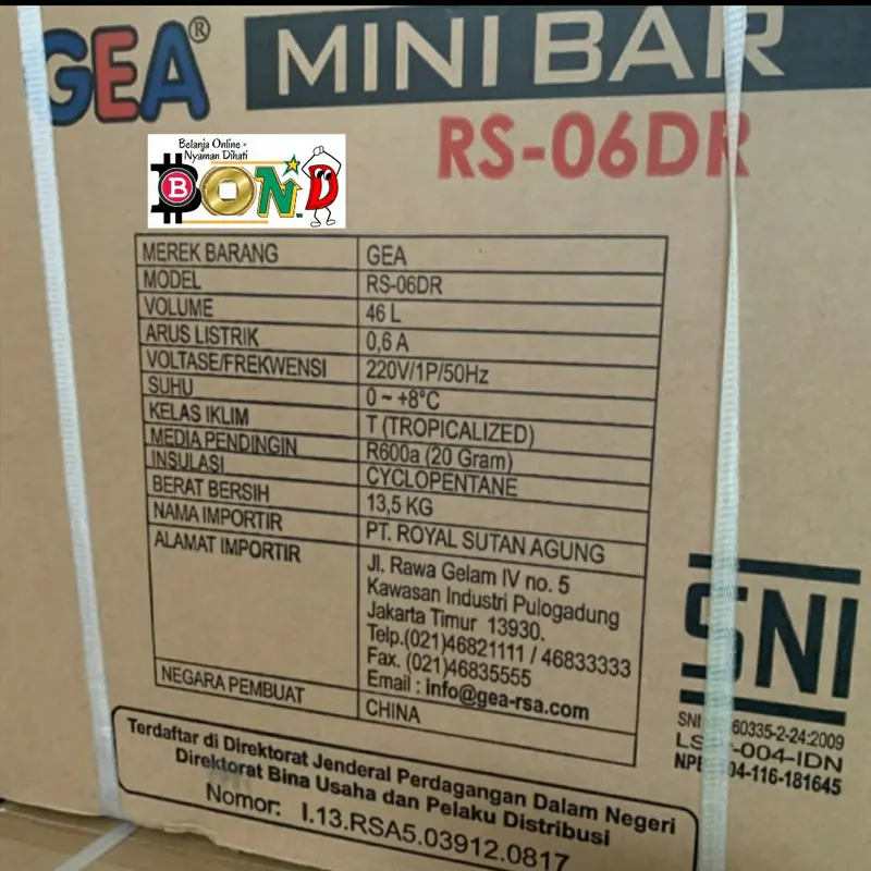 GEA Kulkas Portable RS 06DR | RS-06DR Mini Bar 2 warna Garansi Resmi 3