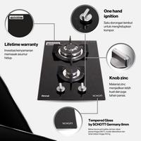 Gambar Rinnai Kompor RB-312N (GB) Glass Black RB 312 N GB Kaca hitam Tanam Gas Murah 30cm 2tungku - KOMPOR SAJA, TANPA KAYU dari Floren Electronic Kota Administrasi Jakarta Selatan 4 Tokopedia