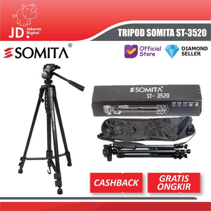 Gambar Tripod Somita ST-3520 ST 3520 Tripod Kamera Free Tas dari Jakarta Digital 8 Kota Administrasi Jakarta Pusat Tokopedia