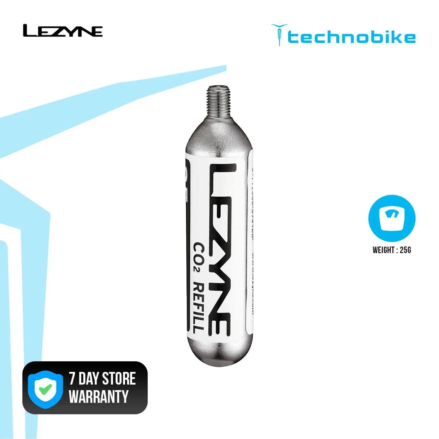 Co2 Lezyne 16, 20, 25G Refill - Pompa CO2 Ban Sepeda MTB dan Roadbike