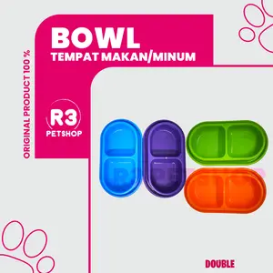 Tempat makan Kucing dan Anjing DOUBLE BOWL