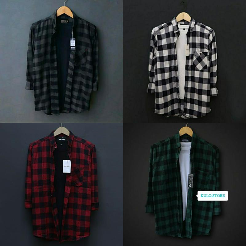 Kemeja Flannel Murah/ Kemeja Panjang/Kerja Kantor Planel/Flanel Kotak 0