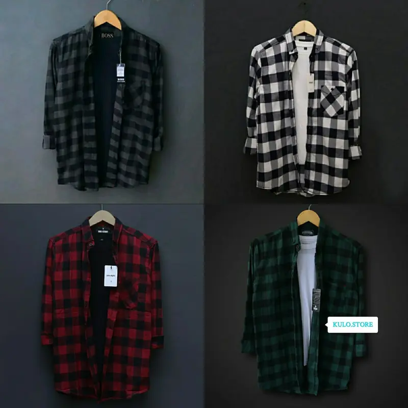 Kemeja Flannel Murah/ Kemeja Panjang/Kerja Kantor Planel/Flanel Kotak 0