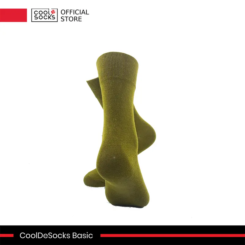 Kaos Kaki Polos Warna Hijau Zaitun | CoolDeSocks Basic - Olive Green | Quarter Socks | Unisex - Pria - Wanita | Combed Cotton - Katun Premium 2