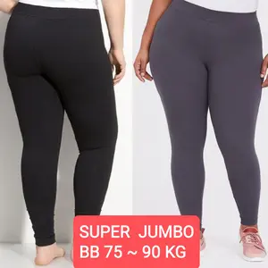 Legging Kaos SUPER JUMBO Tebal Adem Elastis - Celamis murah bagus
