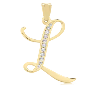 Liontin inisial Huruf L AORA Jewelry 5P15R