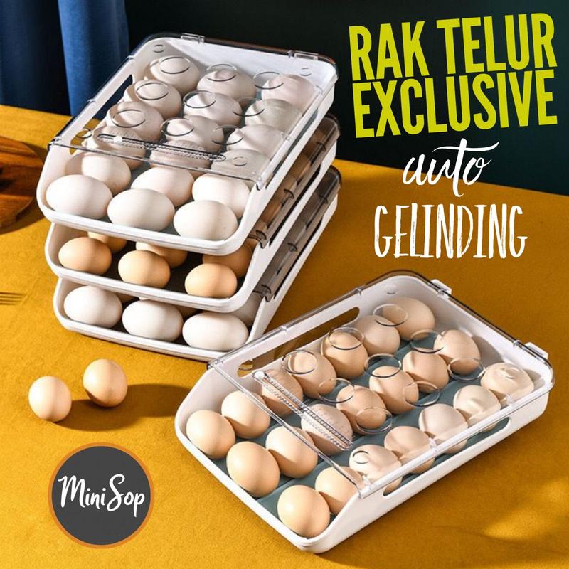 Egg Box Rak Tempat Penyimpanan Telur Plastik Kotak Telor - Shop | Tokopedia