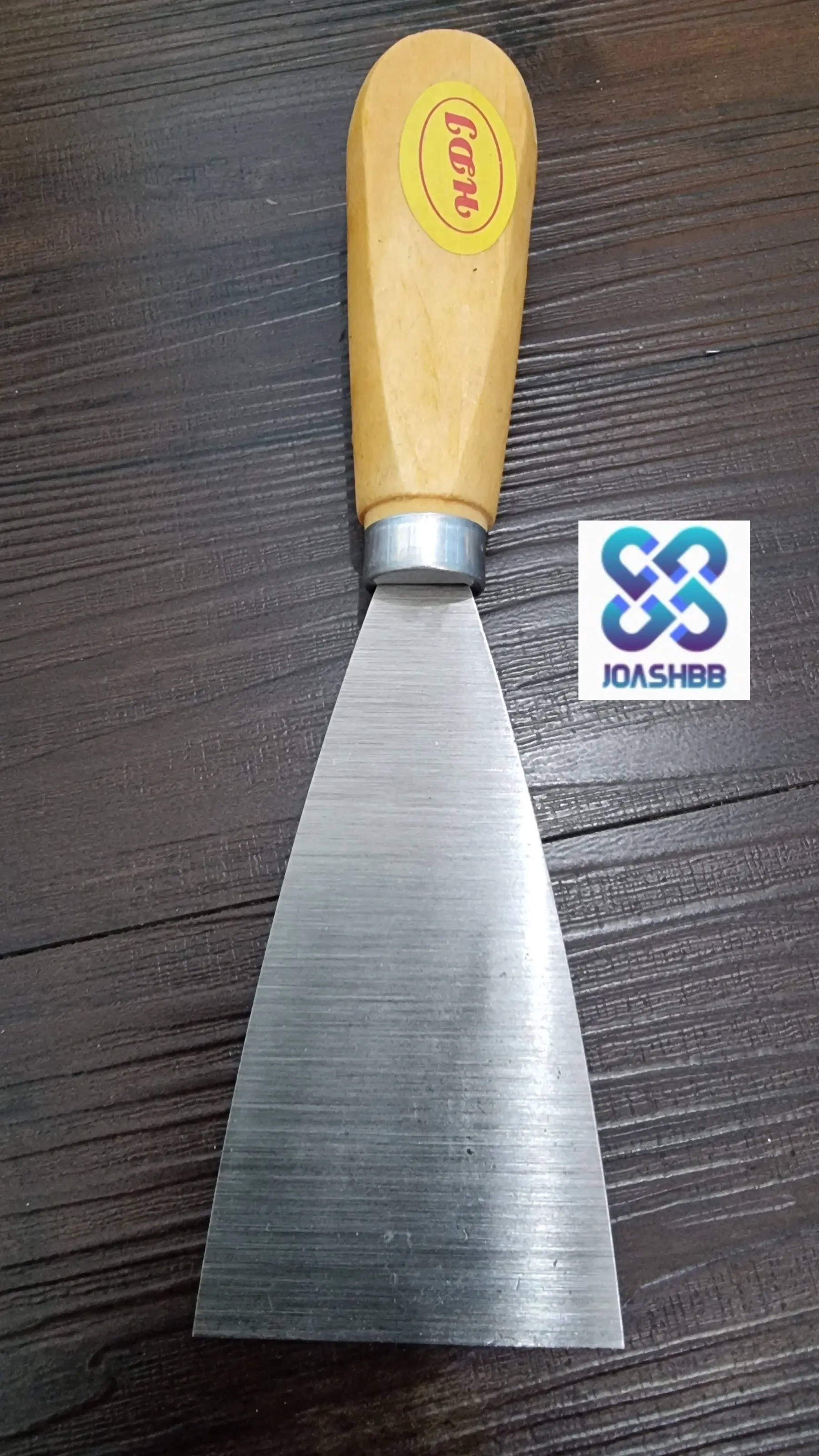 Kape Plat Gagang Kayu 2" inch / Scraper / Pisau Dempul