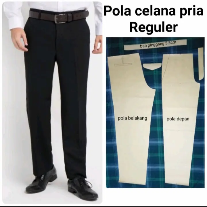 pola instan celana panjang pria dewasa