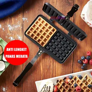 WAFFLE MAKER PANJANG CETAKAN KUE GM2175 ANTI LENGKET TANPA LISTRIK