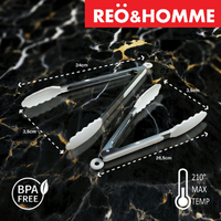 Gambar Reo&Homme Capit Makanan Tahan Panas BPA free Silicone Tongs 26.5cm dari Reo & Homme Living Kota Bogor 2 Tokopedia