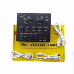 Soundcard V8 Mixer Audio External Sound Card V8 Bluetooth