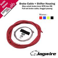 Gambar Set Brake Cable dan Shiter Housing Jagwire CEX Tali Rem Sepeda - Merah dari Sepedalova Kota Serang 1 Tokopedia
