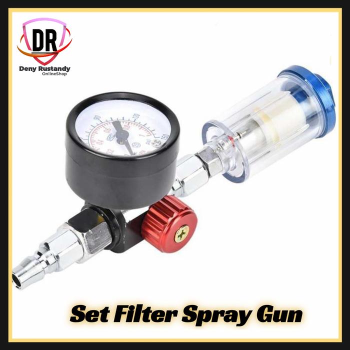 Gambar Water Filter plus Konektor dan Manometer Spray gun dari Deny OLshop Kab. Bandung Tokopedia