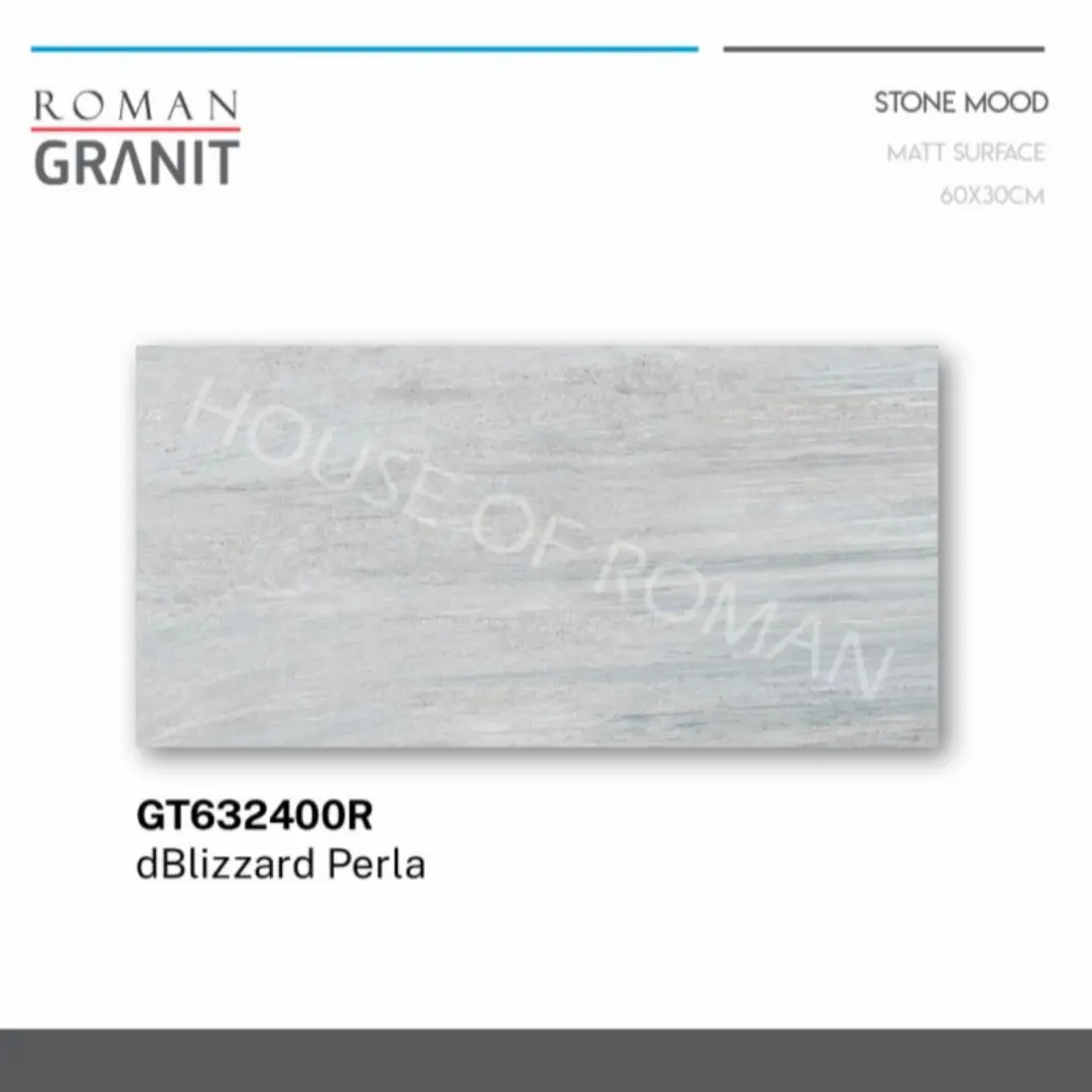 Roman Granit Lantai/Dinding Tekstur Abu-Abu (dBlizzard Perla 30x60)